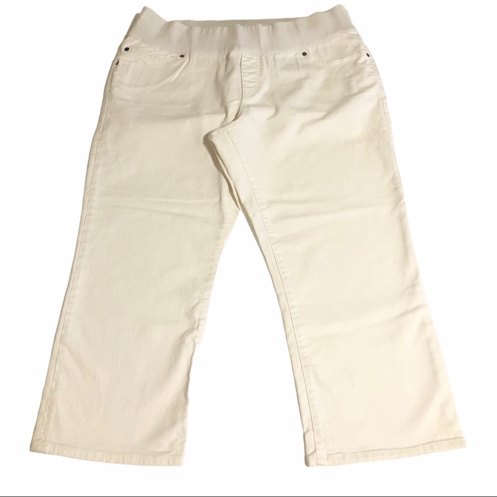 Gap 1969 Maternity White Capri Jeans Size 33 16 R